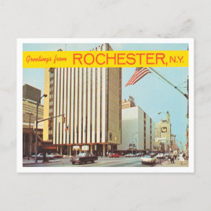 Grüße aus Rochester, New York Vintage Reise Postkarte