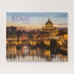 Grüße aus Rom Italien Jigsaw Puzzle<br><div class="desc">Landschaftliches Puzzle mit der schönen Stadt Rom Italien und dem Tiber River.</div>