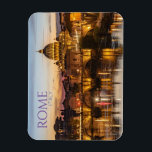 Grüße aus Rom Italien Souvenir Magnet<br><div class="desc">Landschaftlicher Andenken-Magnet mit der schönen Stadt Rom Italien und dem Tiber River.</div>