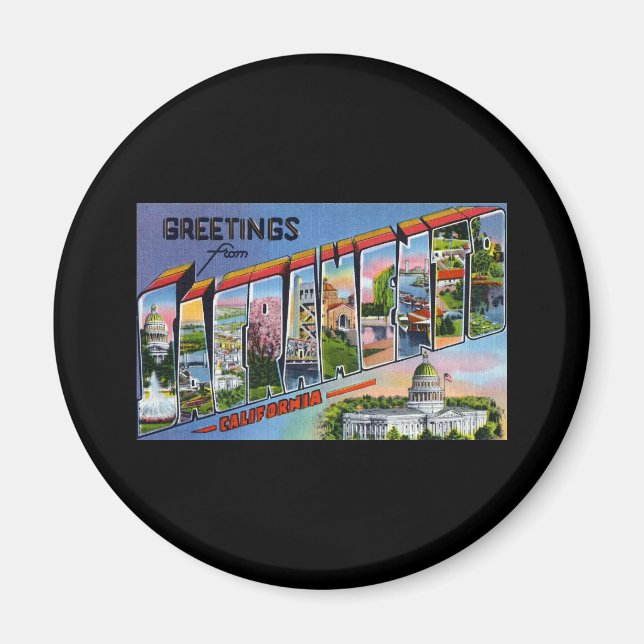 Grüße aus Sacramento Magnet (Vorne)
