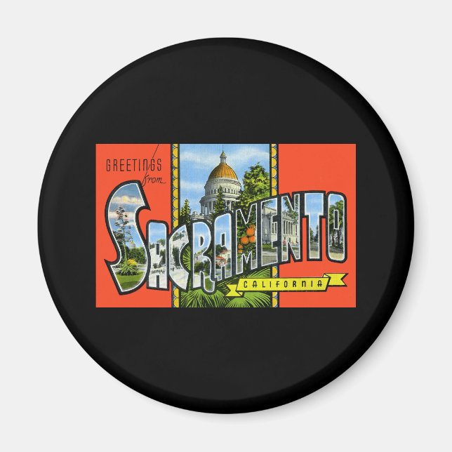 Grüße aus Sacramento Magnet (Vorne)