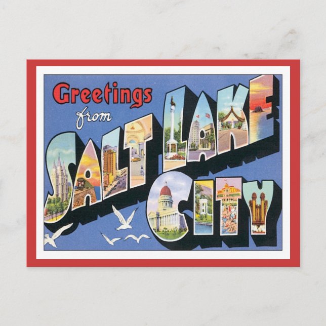 Grüße aus Salt Lake City Utah Postkarte (Vorderseite)