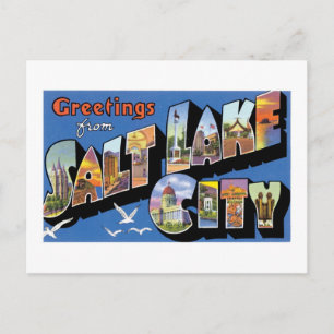 Grüße aus Salt Lake City! Vintage und Retro! Postkarte