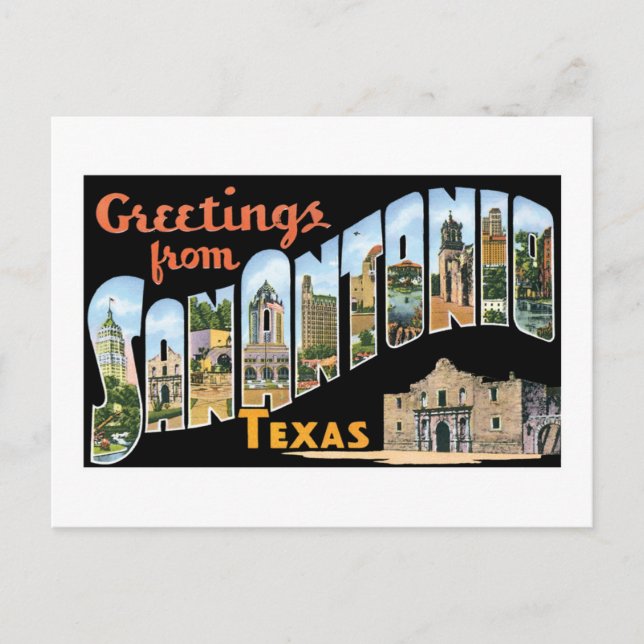 Grüße aus San Antonio, Texas! Postkarte (Vorderseite)