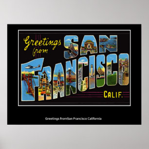 Grüße aus San Francisco California Poster