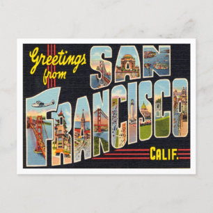 Grüße aus San Francisco, Kalifornien Reise Postkarte