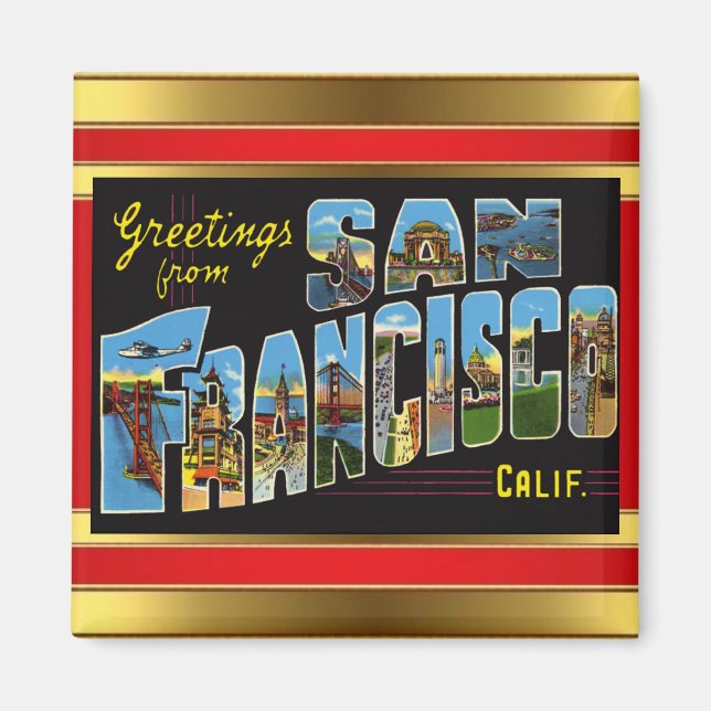Grüße aus San Francisco Magnet (Vorne)
