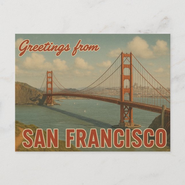 Grüße aus San Francisco Postkarte (Vorderseite)
