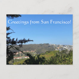 Grüße aus San Francisco!Weihnachtspostkarte Feiertagspostkarte