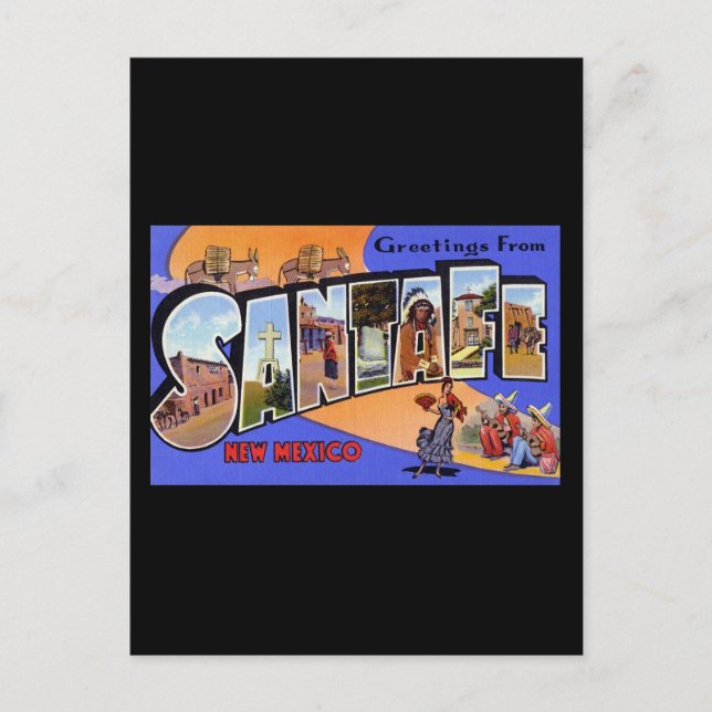 Grüße aus Santa Fe New Mexico Postkarte (Vorderseite)
