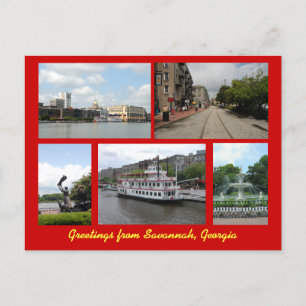 Grüße aus Savannah Georgia Postkarte