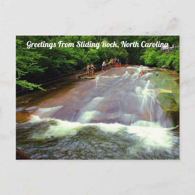 Grüße aus Schiebefelsteinen, North Carolina Postkarte (Vorderseite)