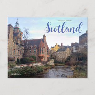 Grüße aus Schottland Edinburgh Postkarte