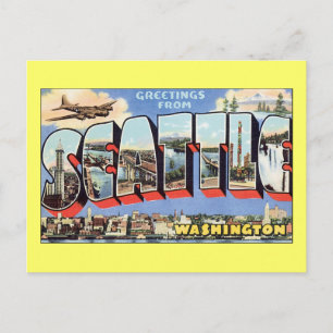 Grüße aus Seattle, WA Postkarte