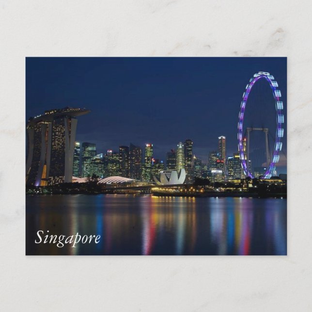 Grüße aus Singapur Postkarte (Vorderseite)