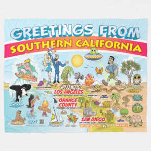 Grüße aus SoCal Fleece Blanket