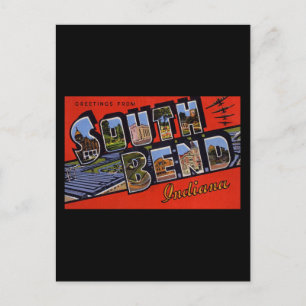 Grüße aus South Bend Indiana Postkarte
