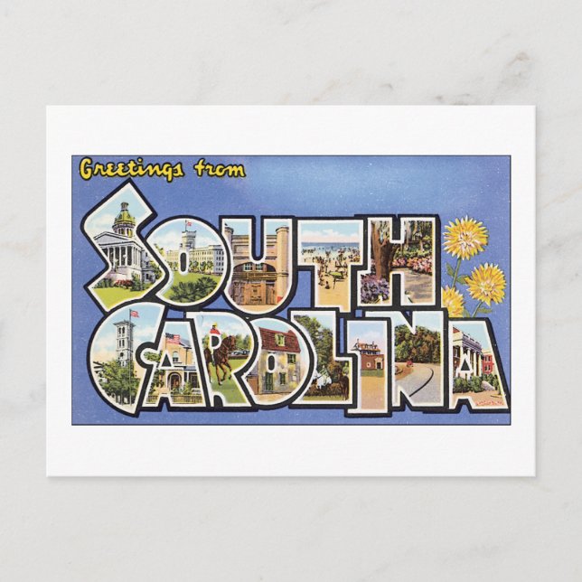Grüße aus South Carolina Postkarte (Vorderseite)