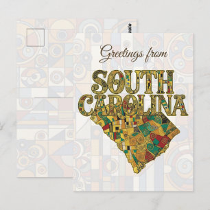 Grüße aus South Carolina Postkarte