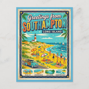 Grüße aus Southampton Long Island NY Postkarte