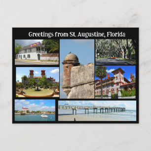 Grüße aus St. Augustine Postkarte