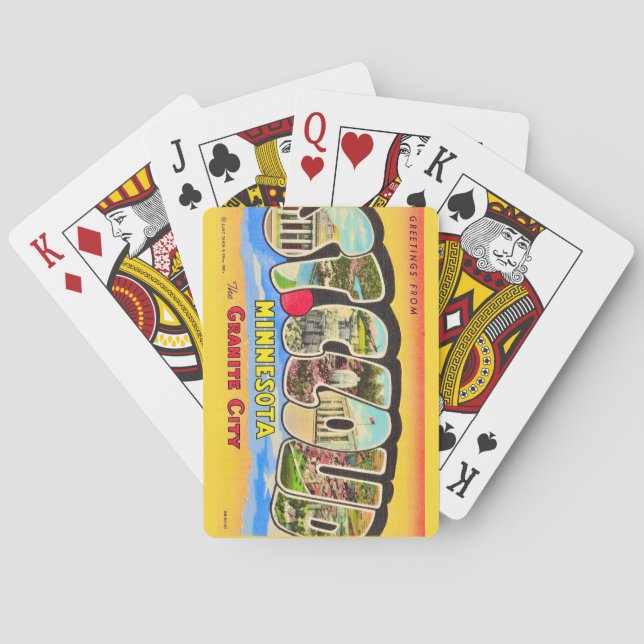 Grüße aus St. Cloud, MI Spielkarten (Rückseite)