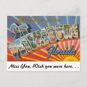 Grüße aus St. Petersburg, Florida Postkarte