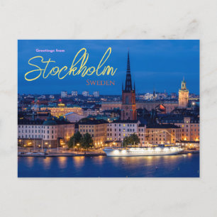 Grüße aus Stockholm Schweden Postcard Postkarte