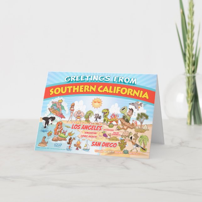 Grüße aus Südkalifornien-Blankenkarte Karte (Vorderseite)