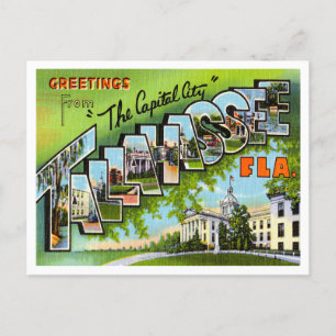 Grüße aus Tallahassee, Florida Vintage Reise Postkarte