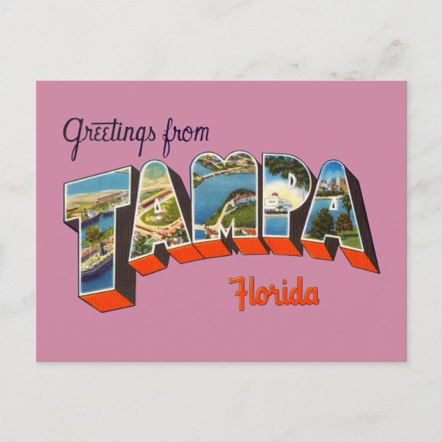 Grüße aus Tampa, Florida Postkarte (Vorderseite)