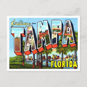 Grüße aus Tampa, Florida Vintage Travel Postkarte