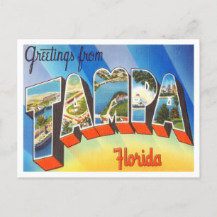 Grüße aus Tampa, Florida Vintage Travel Postkarte
