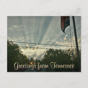 GRÜSSE AUS TENNESSEE dynamisches Sonnenuntergangsb Postkarte