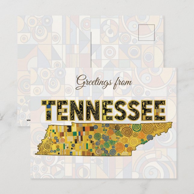 Grüße aus Tennessee Postkarte (Vorne/Hinten)