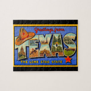 Grüße aus Texas das Lone Star Staat Puzzle