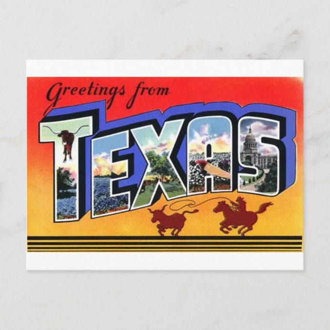 Grüße aus Texas Postkarte (Vorderseite)
