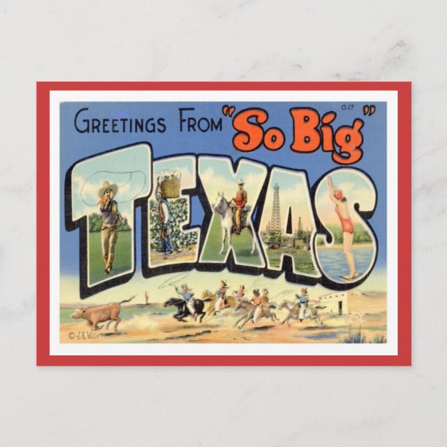 Grüße aus Texas Postkarte (Vorderseite)