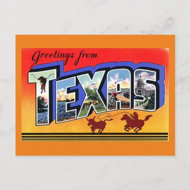 Grüße aus Texas Postkarte (Vorderseite)