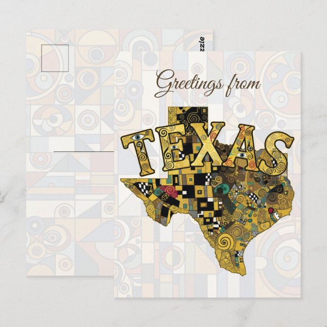 Grüße aus Texas Postkarte (Vorne/Hinten)