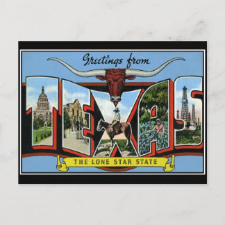 Grüße aus Texas Vintage Postkarte