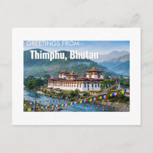 Grüße aus Thimphu, Bhutan Reise-Postkarte Postkarte