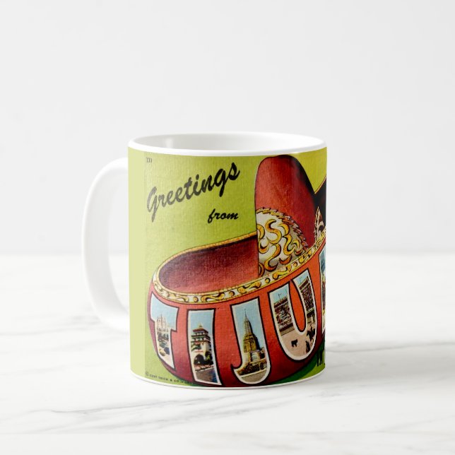 Grüße aus Tijuana Mexico Kaffeetasse (Vorderseite Links)