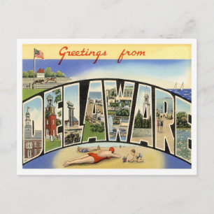 Grüße aus US-Bundesstaaten Delaware Postkarte