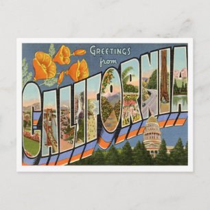 Grüße aus US-Bundesstaaten Kalifornien Postkarte