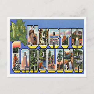 Grüße aus US-Bundesstaaten North Carolina Postkarte
