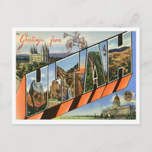 Grüße aus Utah US-Bundesstaaten Postkarte