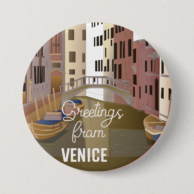 Grüße aus Venedig Button (Vorderseite)