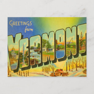 Grüße aus Vermont USA Postkarte