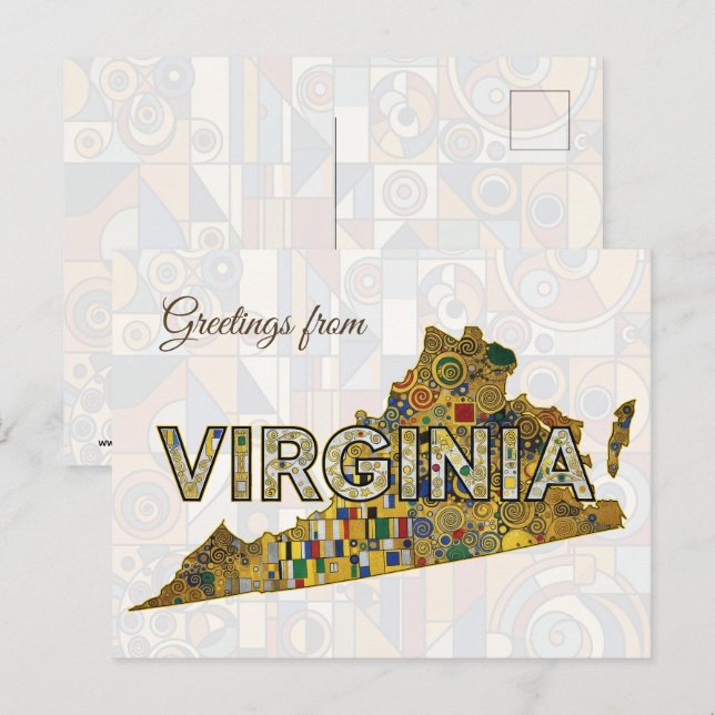 Grüße aus Virginia Postkarte (Vorne/Hinten)